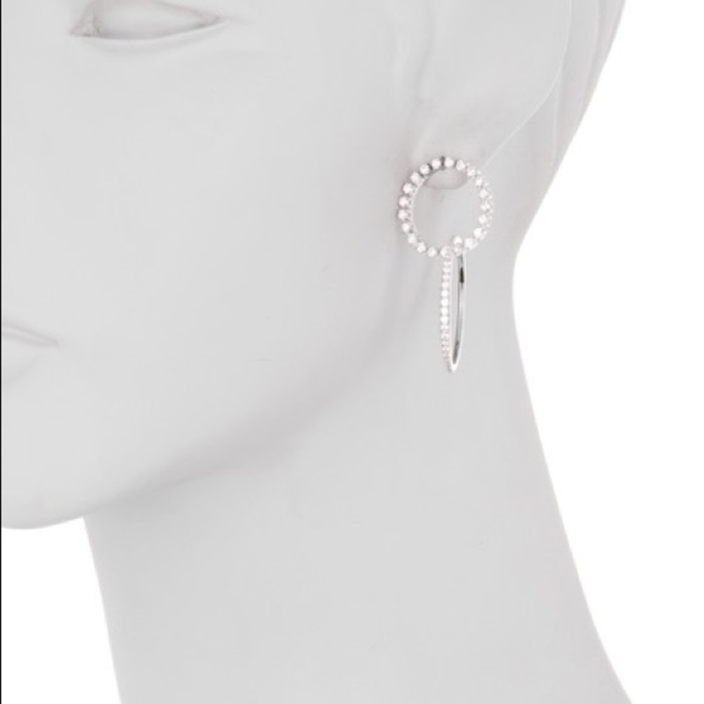 Nadri Intersecting Circle Link Earrings - image 2